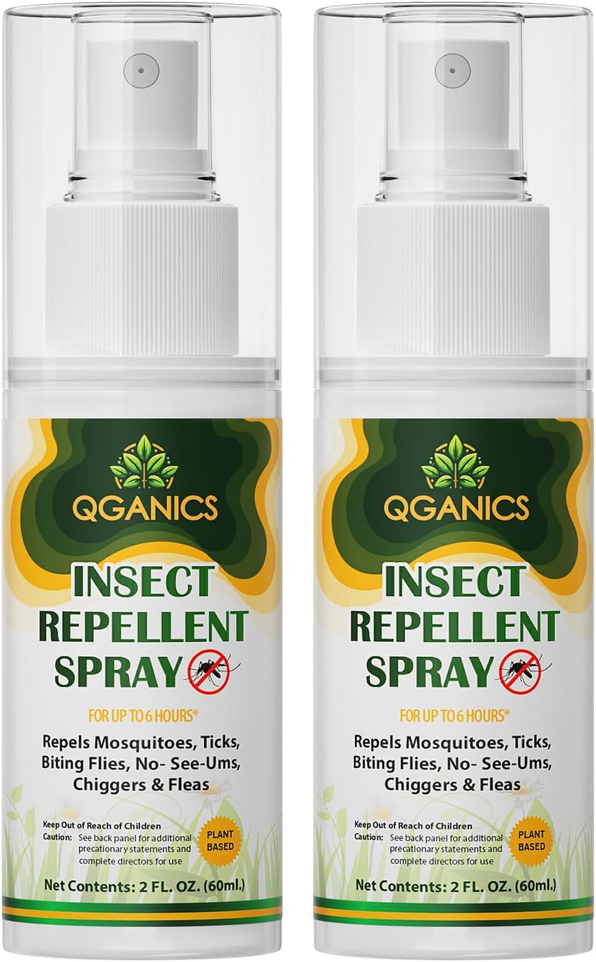 Mosquito Repellent Spray for Body 2 Pack, Bug Spray Travel Size Plant-Based, DEET-Free, Insect Repellent Spray for Skin 2 Fl Oz