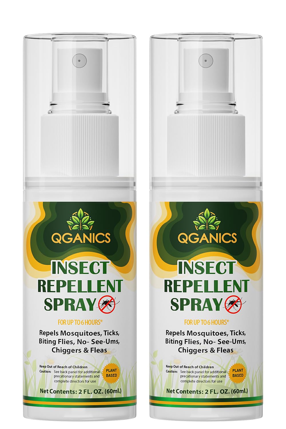 Qganics Plant-Based Mosquito Repellent Spray 2 Pack