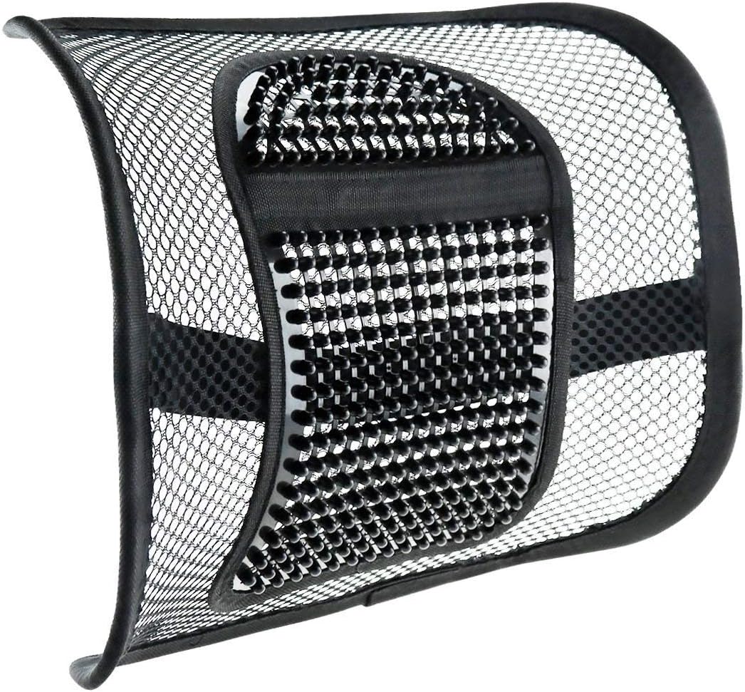 Mesh Back Support for Office Chair, Mesh Lumbar Support with Elastic Strap Chair Back Rest for Back Pain Relief/Car Seat