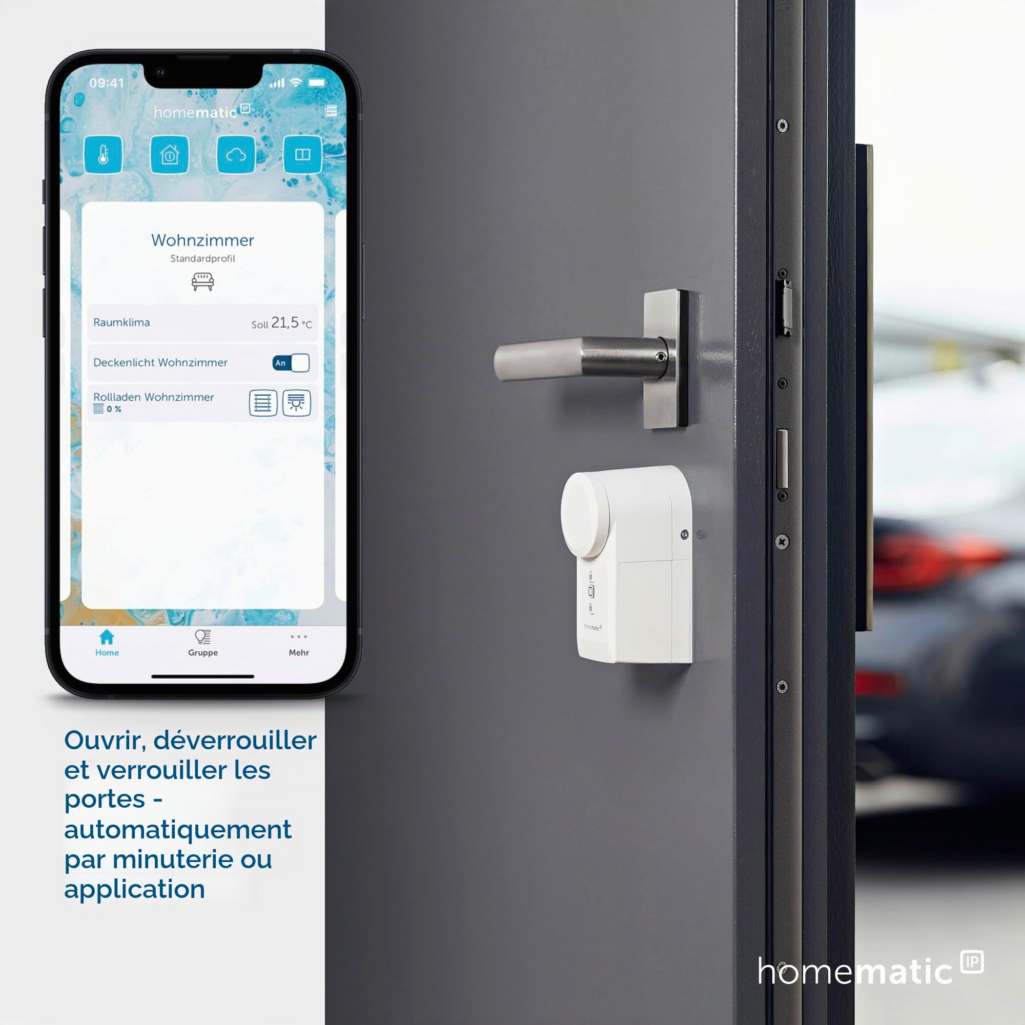 Homematic IP Smart Home Entraînement de Verrouillage de Porte - Serrure sans Fil, 154952A0