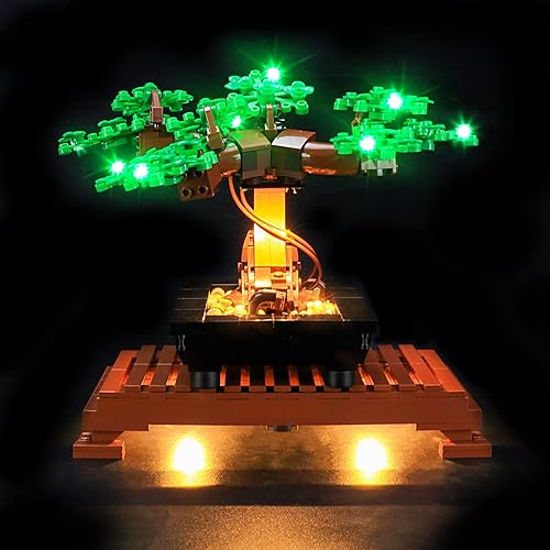 Miniatura 1 de YEABRICKS Kit de luz LED para Lego  Creator Expert Bonsai (verde) modelo de bloques de construcción, juego de luces LED compatible con 10281 (juego