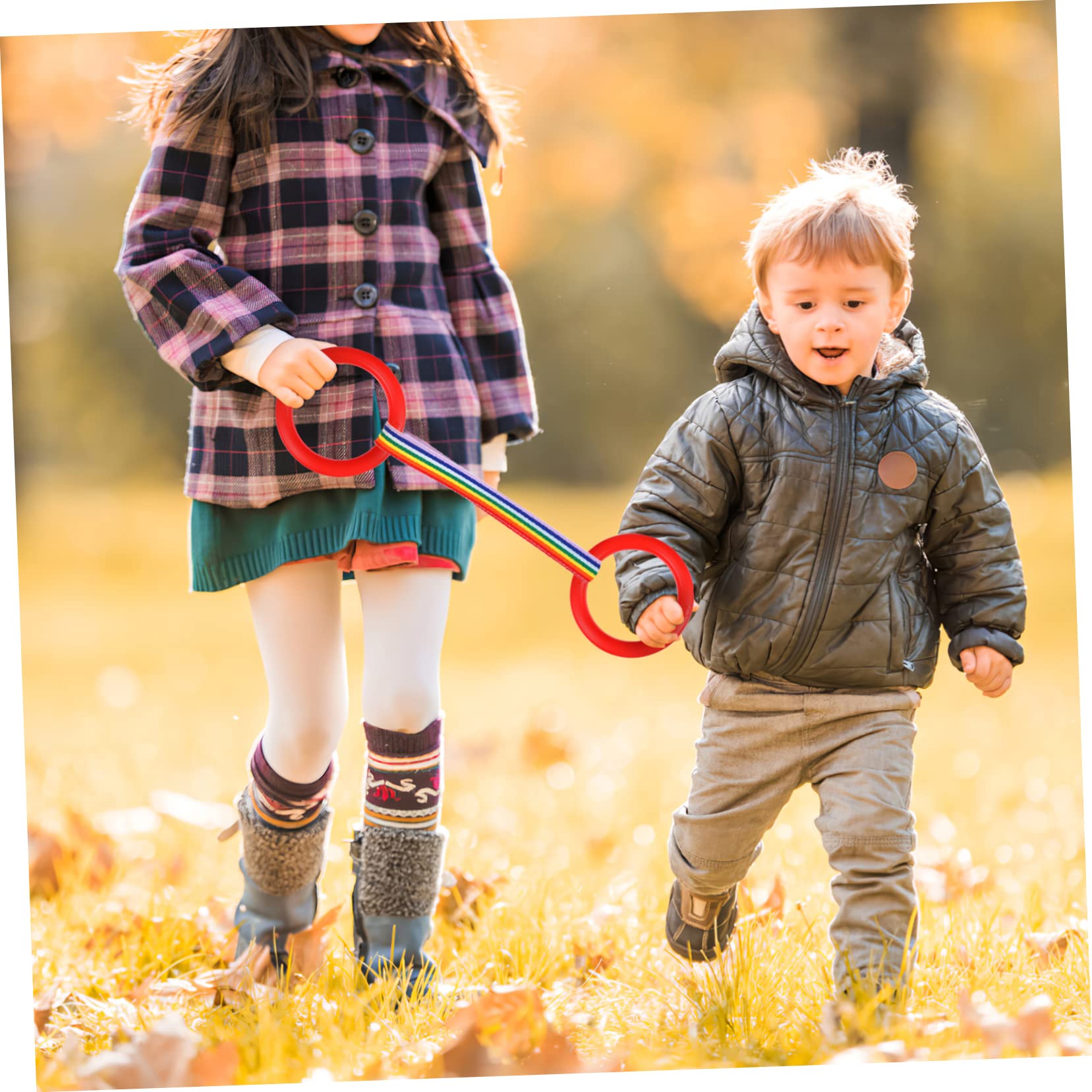 BESPORTBLE Anti-Lost Traction Ropes Set 12 Pcs Walking Ropes with Ring Kids' Safety Leashes for Preschool Daycare Kindergarten Outdoor Use