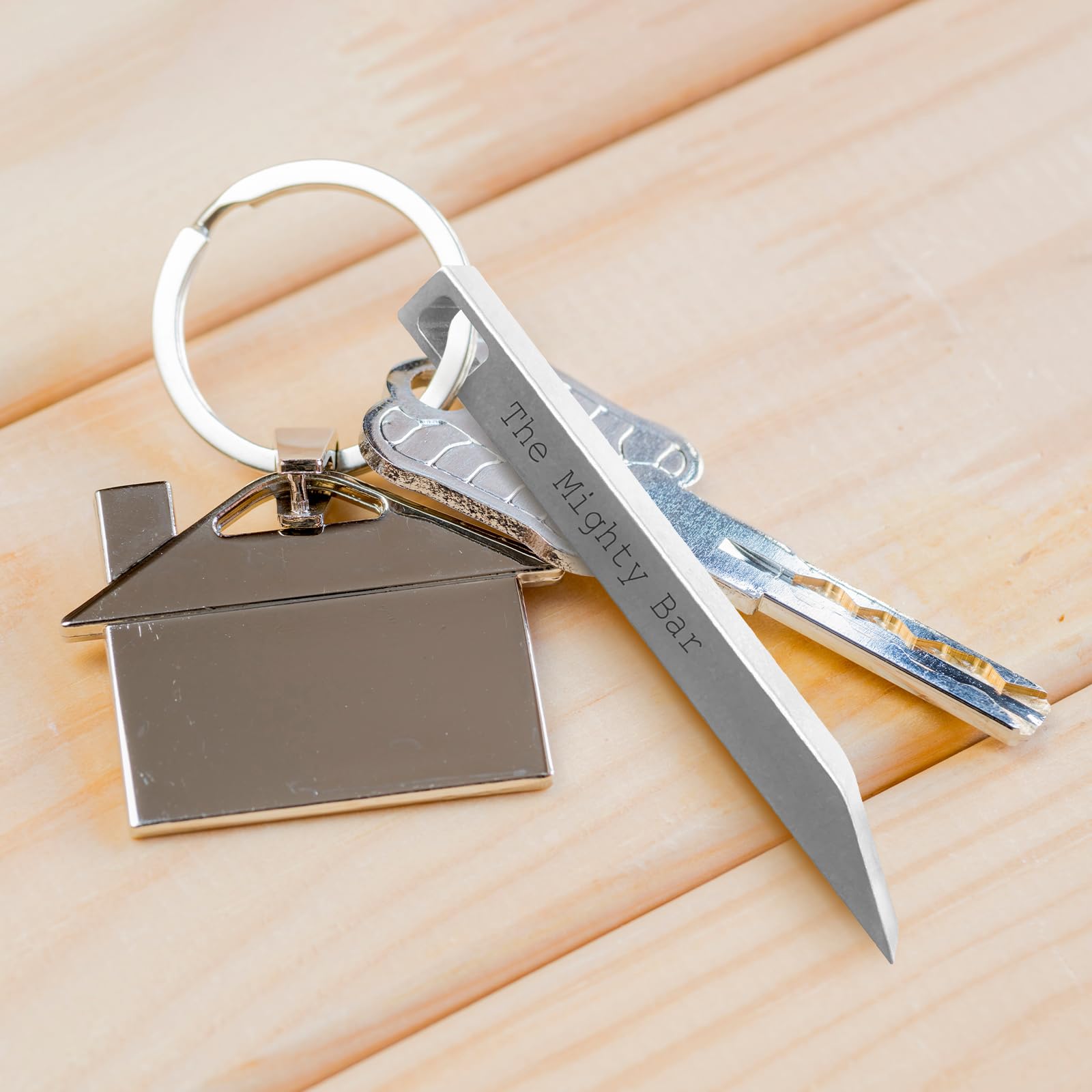 AWHAO Heavy Duty Keychain Prybar Durable Pocket Pry Bar Metal Small Pry Bar Multitool Prybar Mini Pry Bar Mini Crowbar Keyring Tool Accessory for Keychain Keyring Gift for Husband Father Boyfriend - Image 2