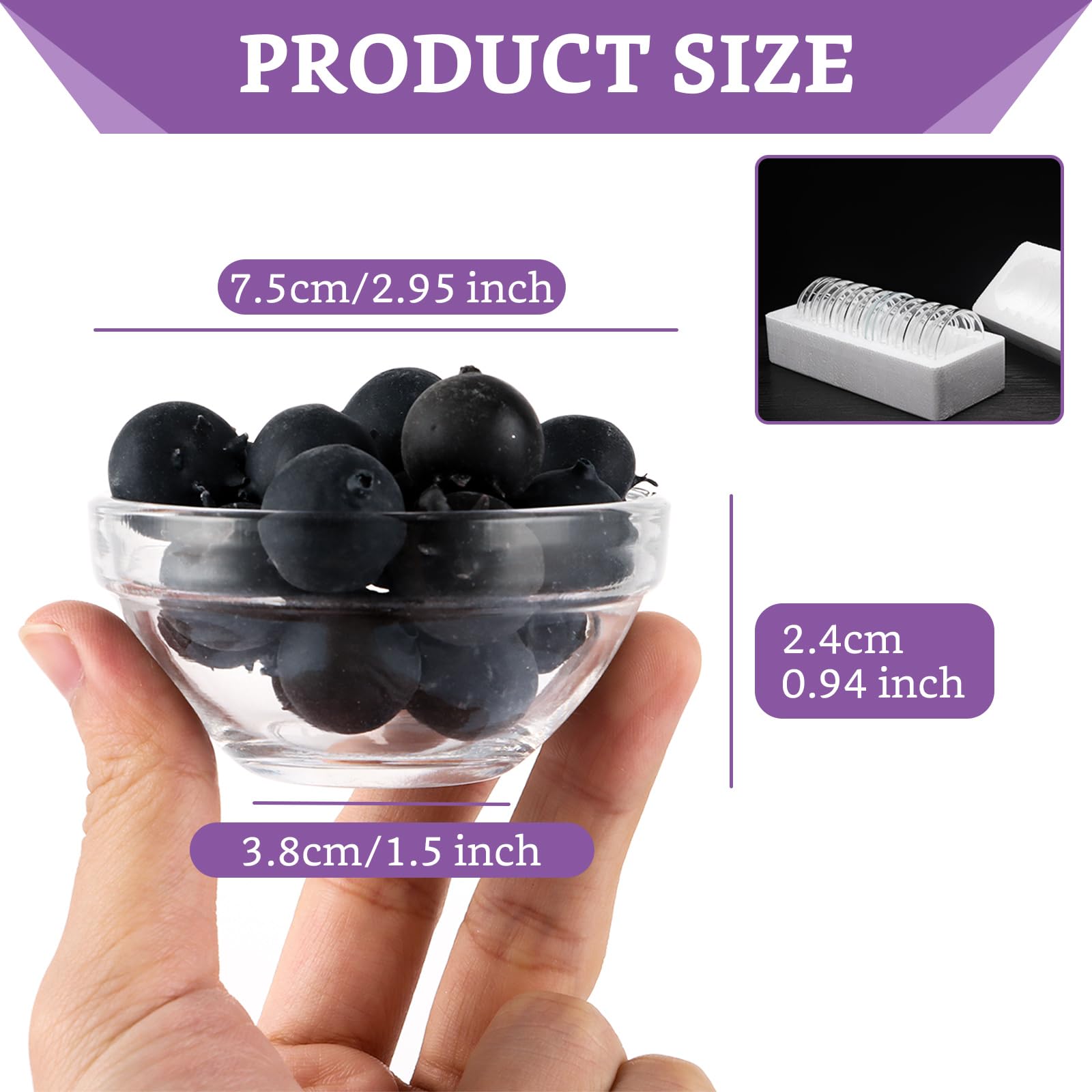 20 ciotole per dessert, diametro 6 cm, ciotole in vetro, ciotole per snack, ciotole in vetro temperato per dessert, tapas e snack