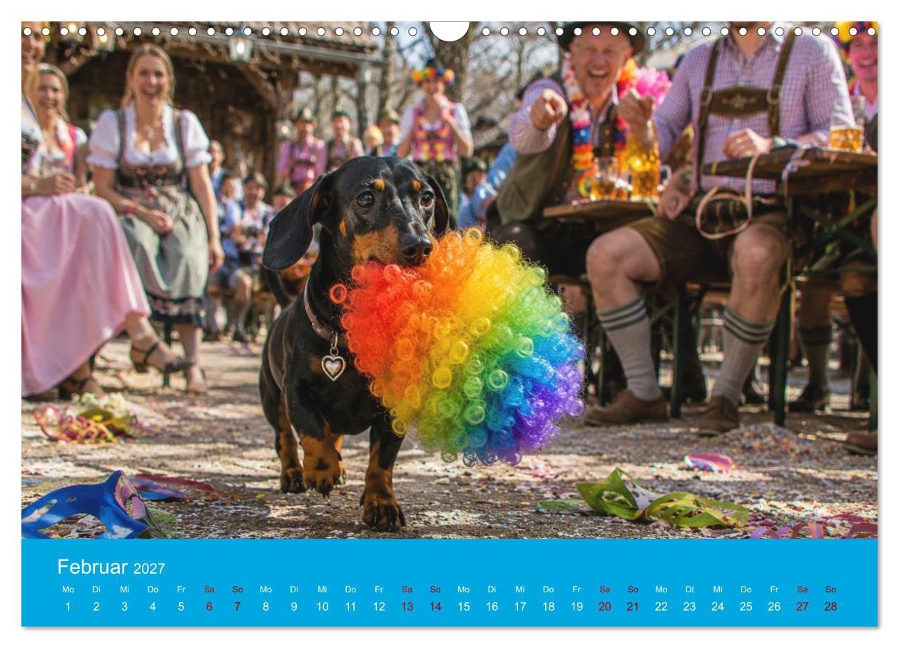 Calendrier 2027 · Teckels, bière et bretzels