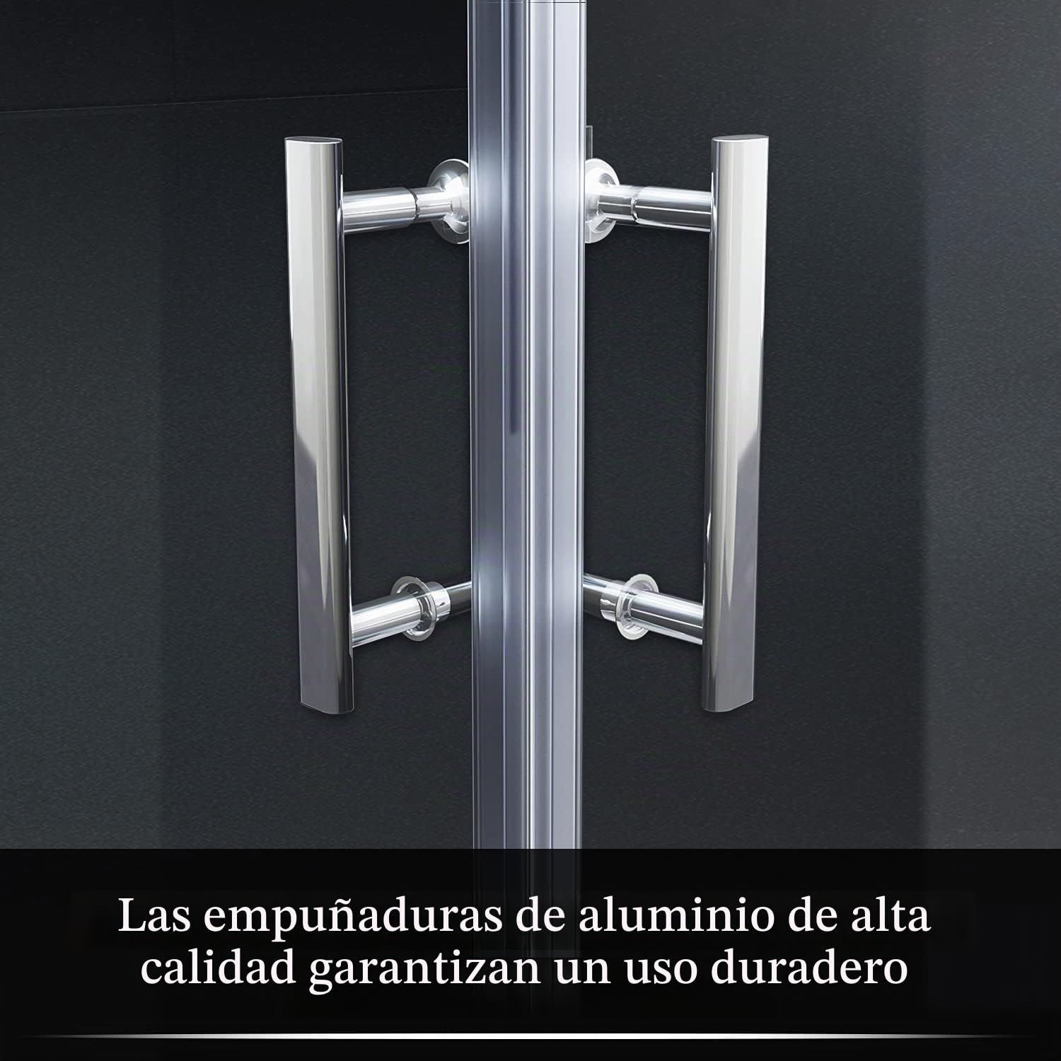 SONNI Mamparas de Ducha Fija Plegable Rectangular 90X80 CM con Apertura Central, 6 mm Vidrio Templado, Cabina de Ducha con Perfil Aluminio