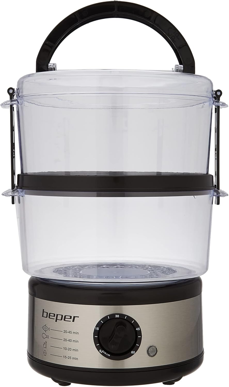 Aparat de gatit cu aburi Beper BC.261, 500W, 5l, timer 60 min, carcasa