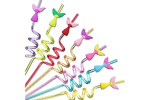 Mermaid Tail Straws for a Captivating Under-the-Sea Celebration