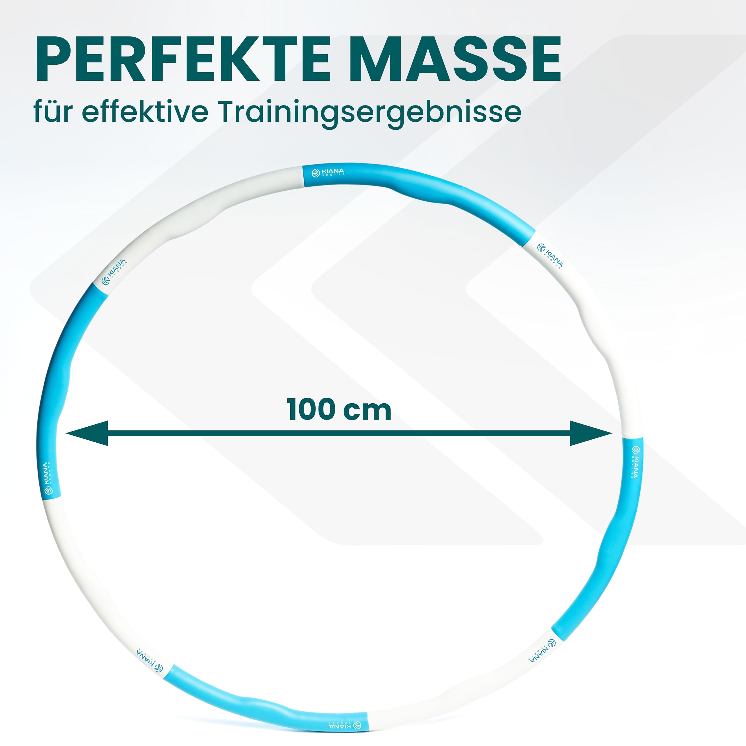 KIANA SPORTS® Hula Hoop Reifen Erwachsene [1,2 & 1,5 kg] – mit Tasche & Übungsplan – Fitnessreifen zum Abnehmen – Gymnastikreifen mit Wellen – Entwicklung in Deutschland