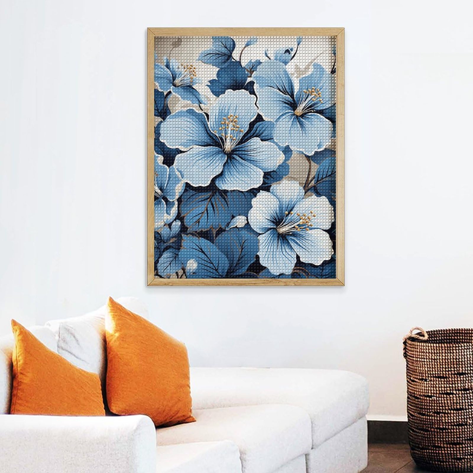 Amazon.com: Blue Hibiscus Flower Diamond Art Kits for Adults