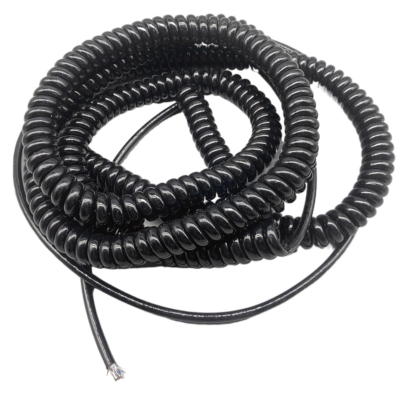 Cavo telefonico Cavo di Rete Flessibile a Spirale, Cavo di Rete a Spirale a 8 conduttori 22AWG, Cavo di schermatura a Molla(Stretch 1 Meters)