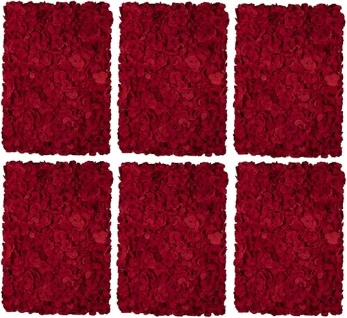 Miniatura 9 de Panel de pared de flores, 6 piezas de decoración de pared de flores blancas, fondo de pared de flores falsas, flores artificiales 3D para pared,