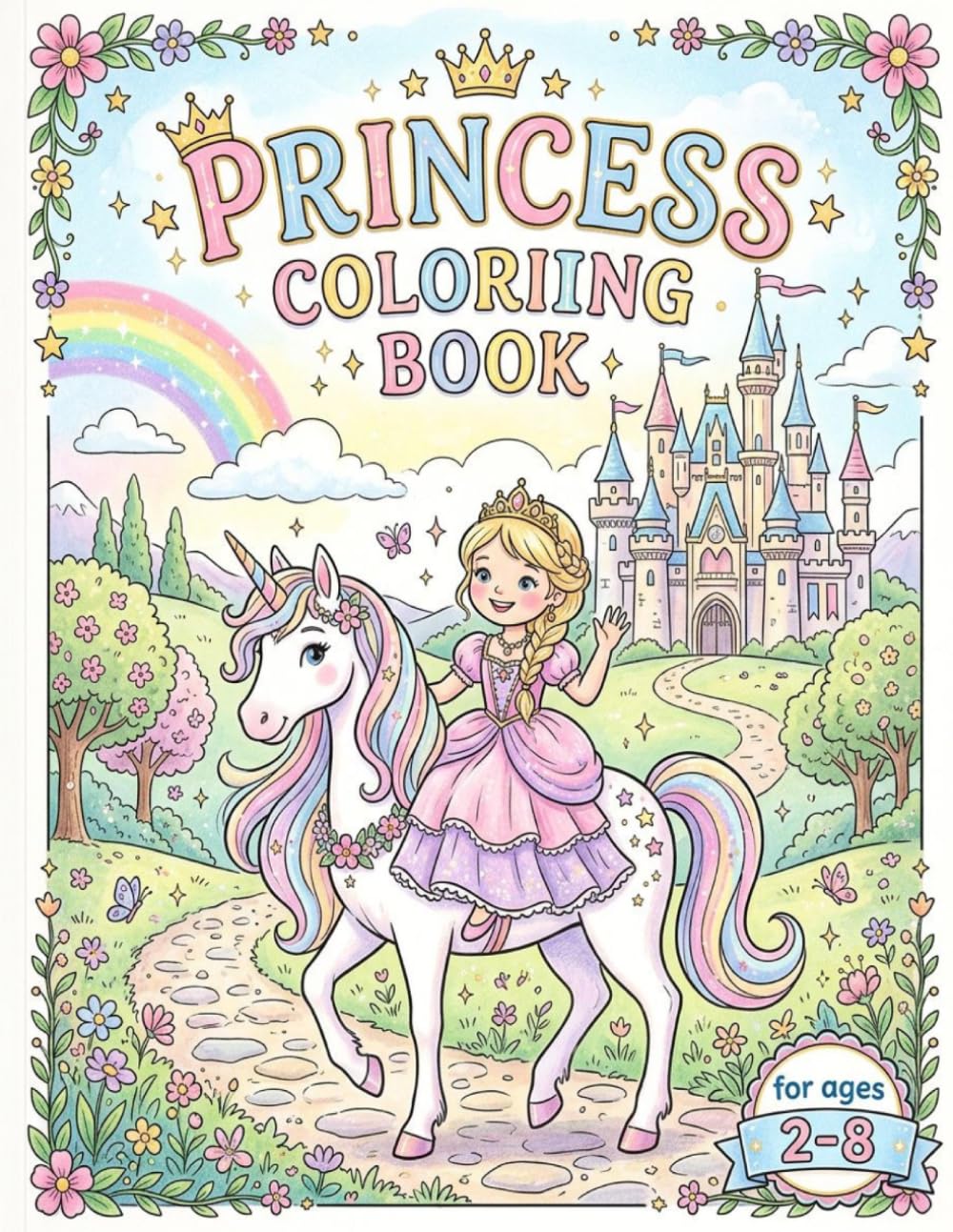 Princess Coloring Book: A Magical Coloring Book for Little Princesses (Princesses and Unicorn Coloring Books)