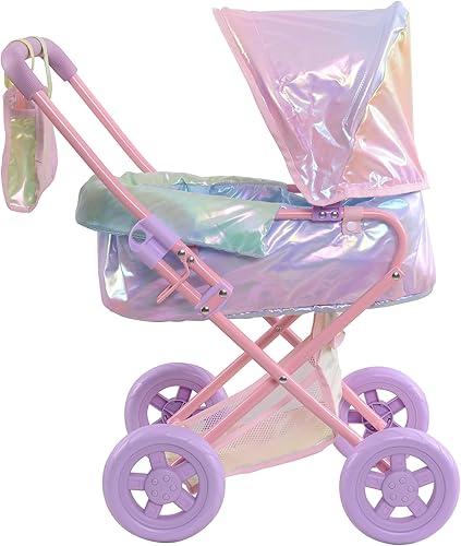 Miniatura 40 de Olivia's Little World - Cochecito de cuna para muñeca de bebé para niños pequeños, cochecito de muñeca para niñas de 3 años o más, Twinkle