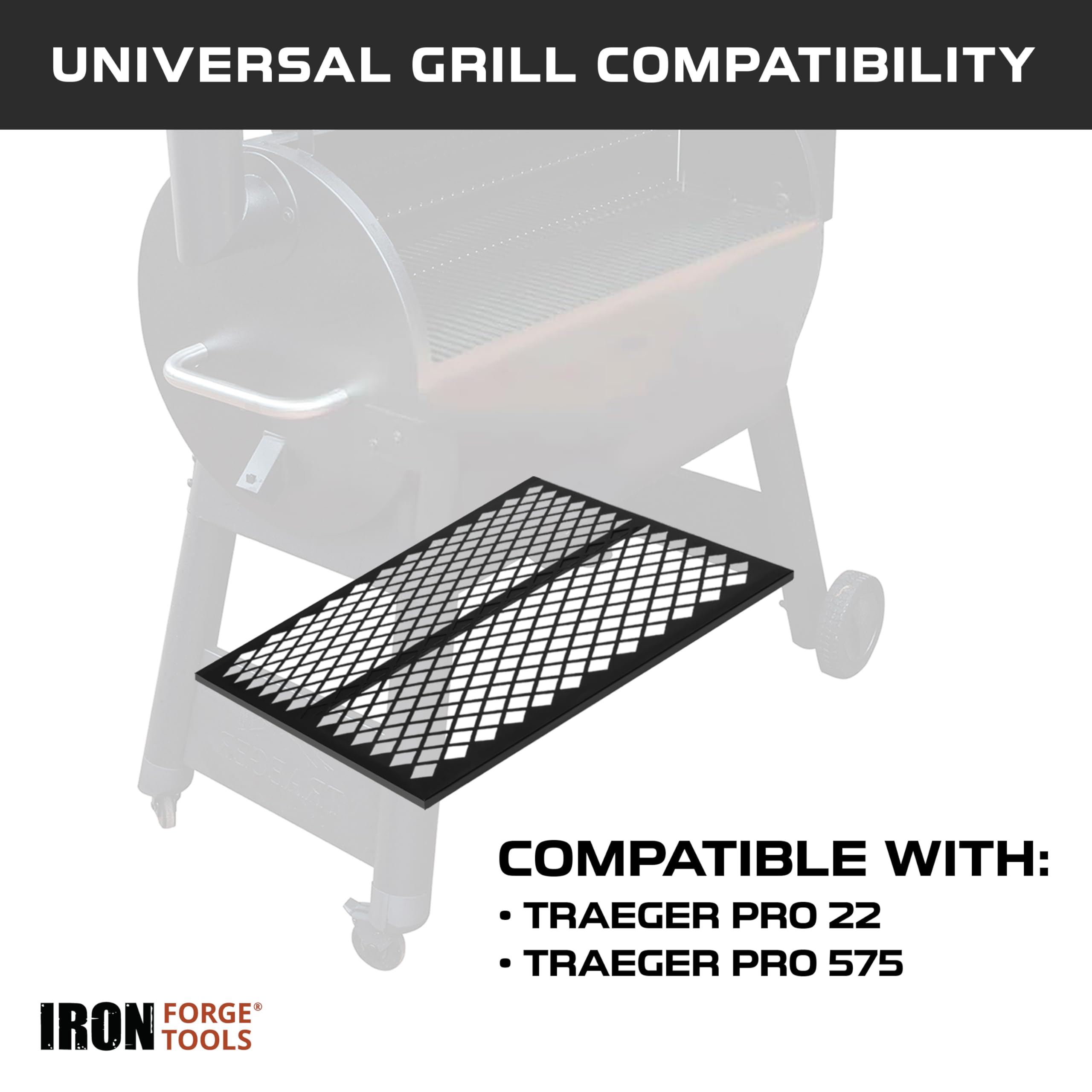 Lagerregal Für Traeger Pelletgrill Pro 780 & Ironwood 885 – Stauraum Für Grillzubehör, Schwarz Pulverbeschichtet