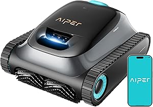 (2026 Upgrade) AIPER Scuba S1 Poolroboter Boden und Wand, Wasserlinienreinigung, Doppelfiltration, 240 Min Laufzeit, Intelligente Navigation, App-Steuerung & OTA-Updates für Einbau- und Aufstellpools