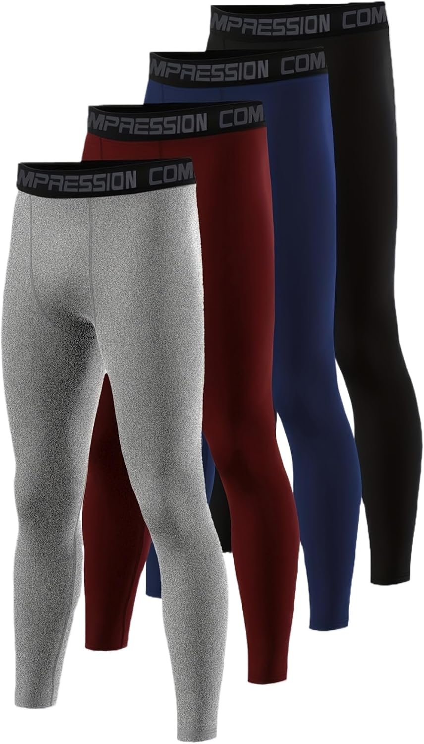 5Pack Men's Running Ankle Pants for Basketball, Soccer, Cycling, Fitness, Boxing - Breathable Quick-Dry Leggings