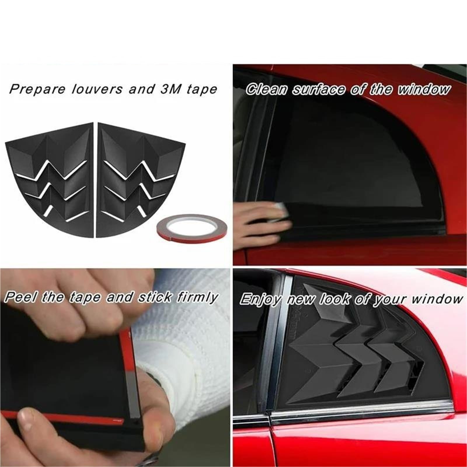 Spoiler Lunotto Posteriore per Ford per Mustang 1999 2000 2001 2002 2003 2004 Finestra Laterale Posteriore Feritoia Parabrezza Tenda da Sole Copertura Canard Laterale Lunotto