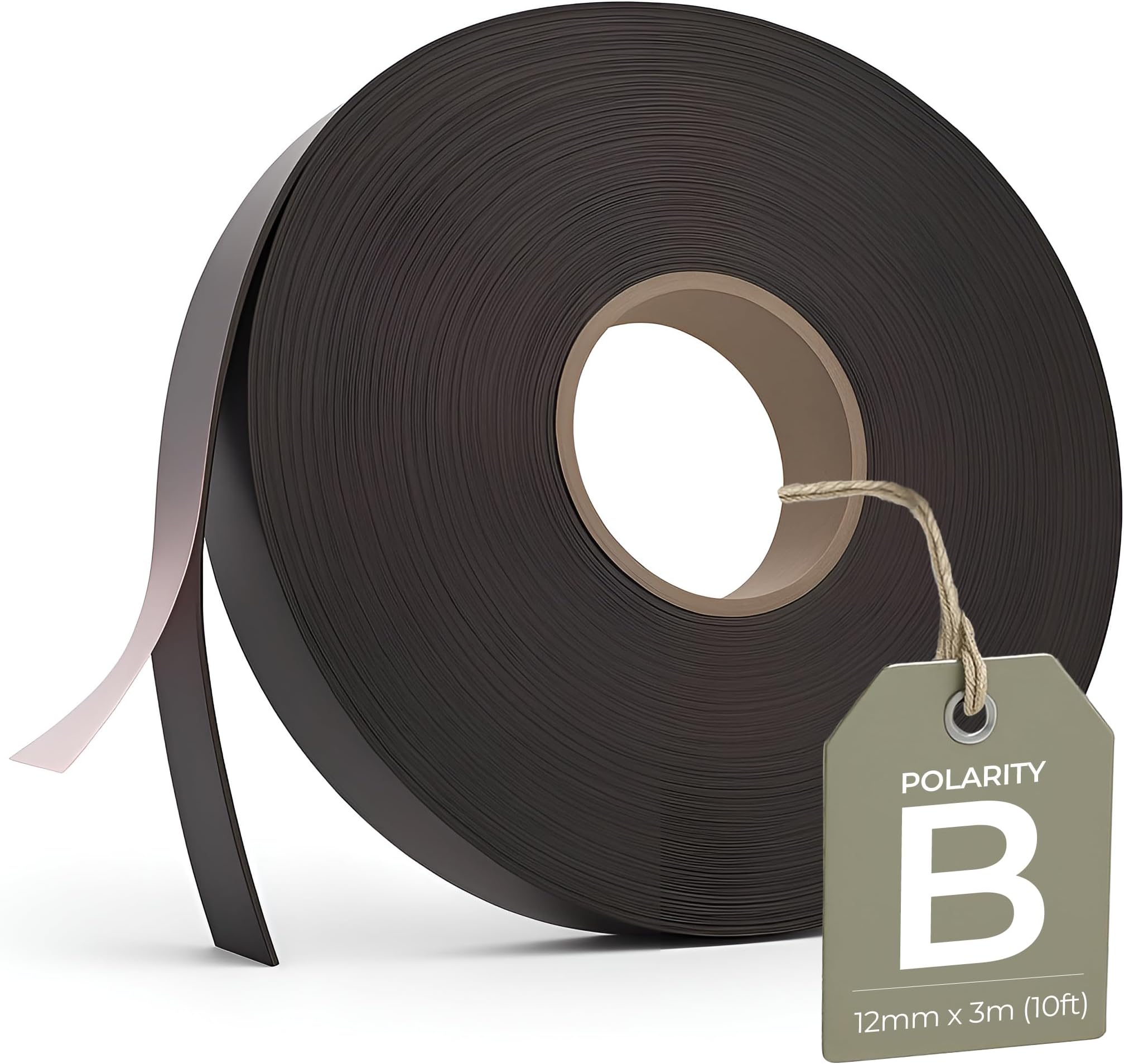 3m Magnetic Tape/Strip with Self Adhesive, 12mm Wide x 3m (10ft) (Polarity B)