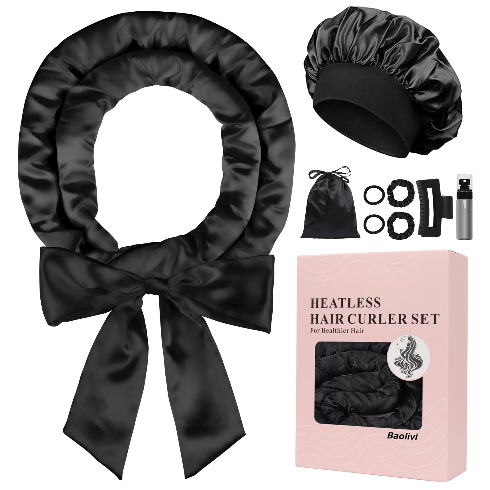 Baolivi Satin Heatless Hair Curlers No Heat