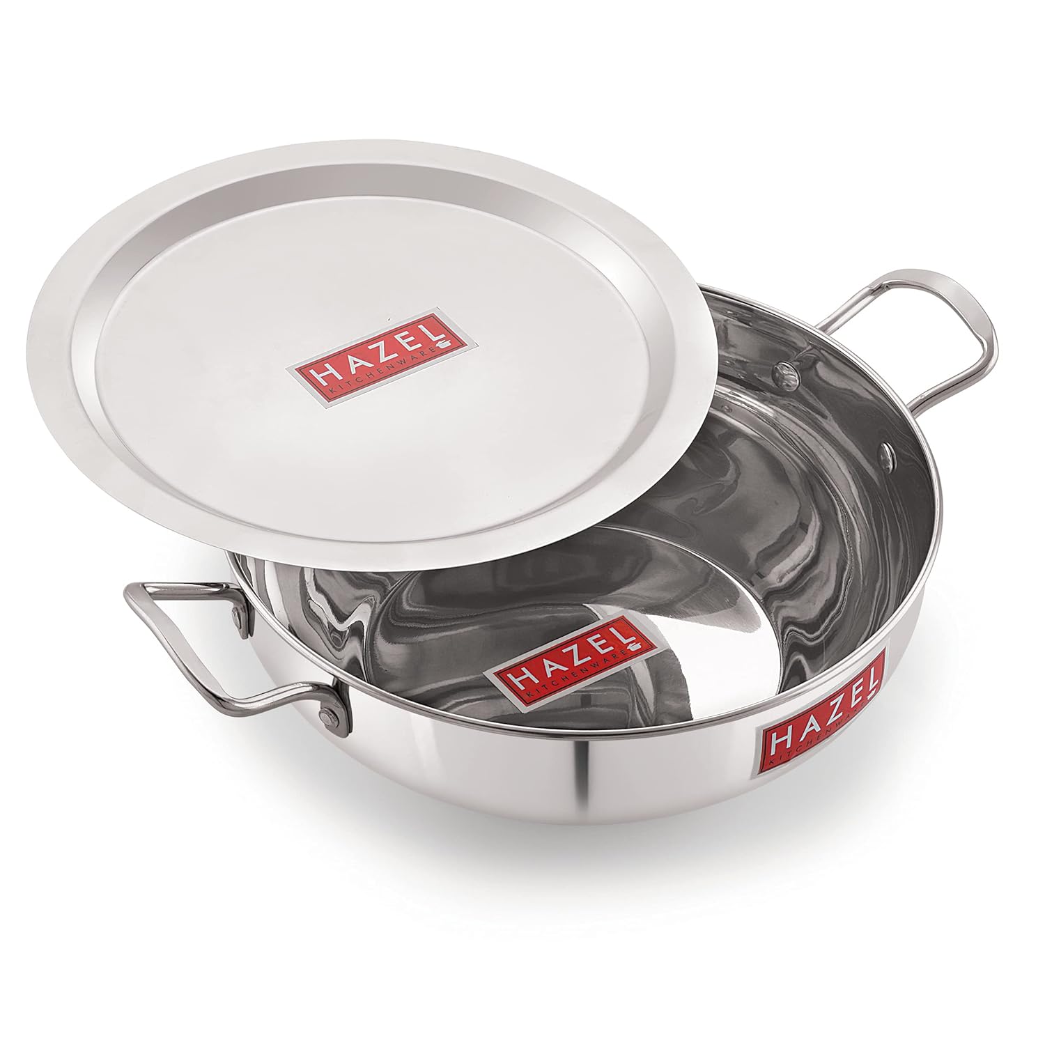HAZEL Induction Base Kadai Kadhai Stainless Steel Deep Karahi