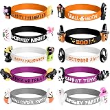 Morcheiong 10/20 St&uuml;ck Halloween Gummi Armb&auml;nder, Silikon Armb&auml;nder f&uuml;r Halloween S&uuml;&szlig;es oder Saures Partys, Leckerli T&uuml;ten, F&uuml;ller, Geschenke, Klassenzimmerpreise, Schulklassen-Austauschgeschenke (10)