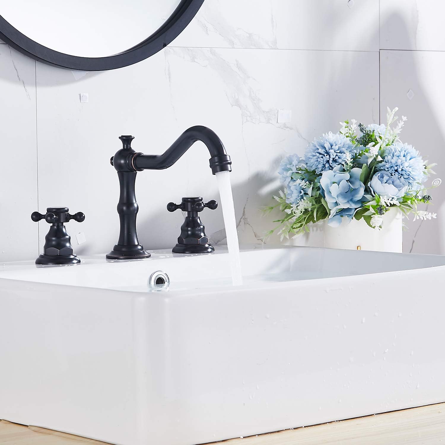 Best Deal 🛒 GGStudy Two Handles 3 Holes 8-16 inch Widespread Bathroom Sink Faucet Oil Rubbed Bronze Hot Deals GGStudy Two Handles 3 Holes 8-16 inch Widespread Bathroom Sink Faucet Oil Rubbed Bronze