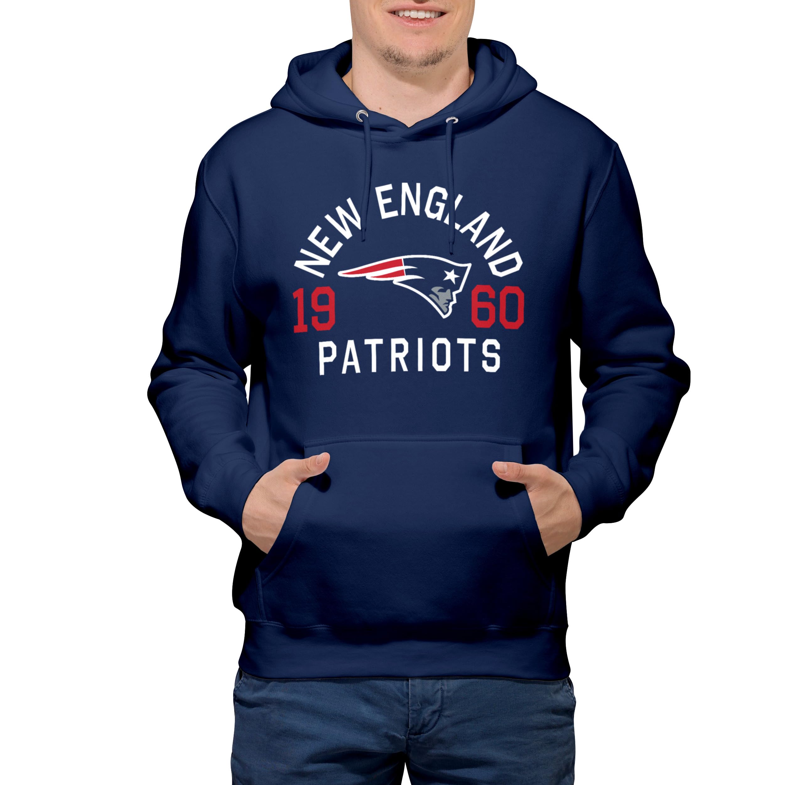 Foco Unisex Team Color Nfl Team Logo Heritage Print Pullover Hoodie