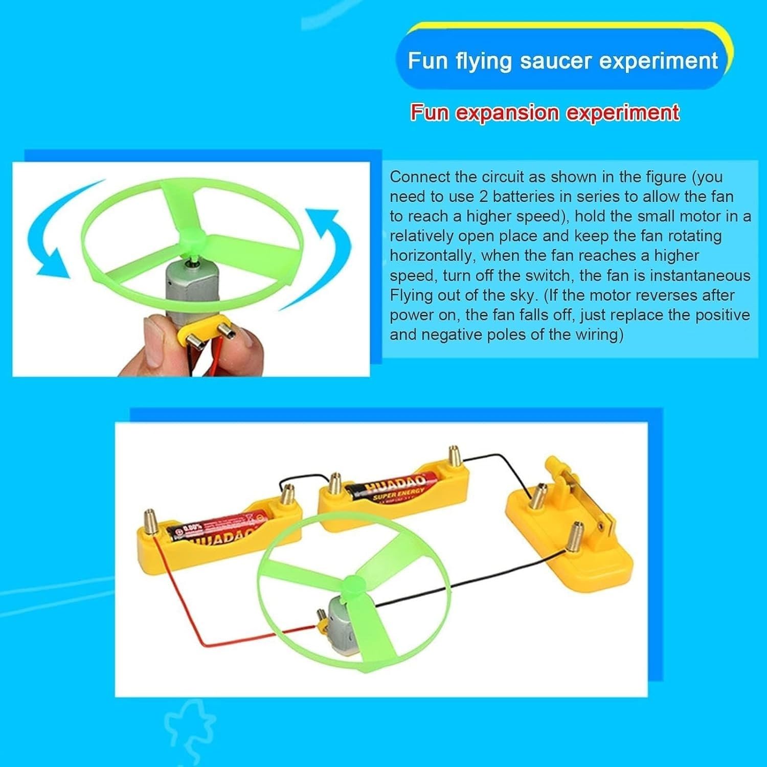 Kit for esplorazione di circuiti ed elettromagnetismo, Scatola for esperimenti di Fisica Multifunzionale con generatore a manovella, magneti, semaforo e Accessori paralleli in Serie