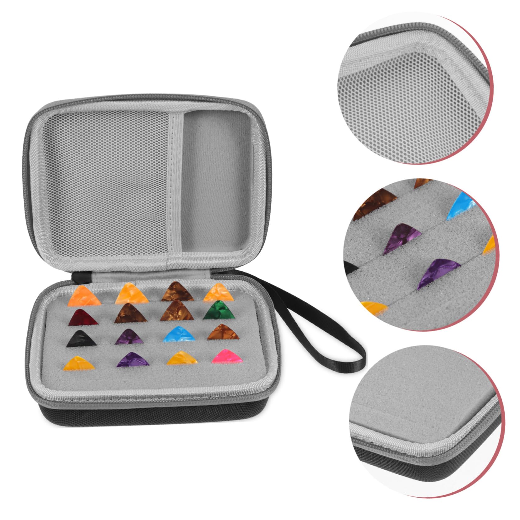 ibasenice 3 Juegos De Púas De Guitarra Estuche para Púas De Guitarra Eléctrica Folk Organizador De Púas Caja Accesorios Prácticos