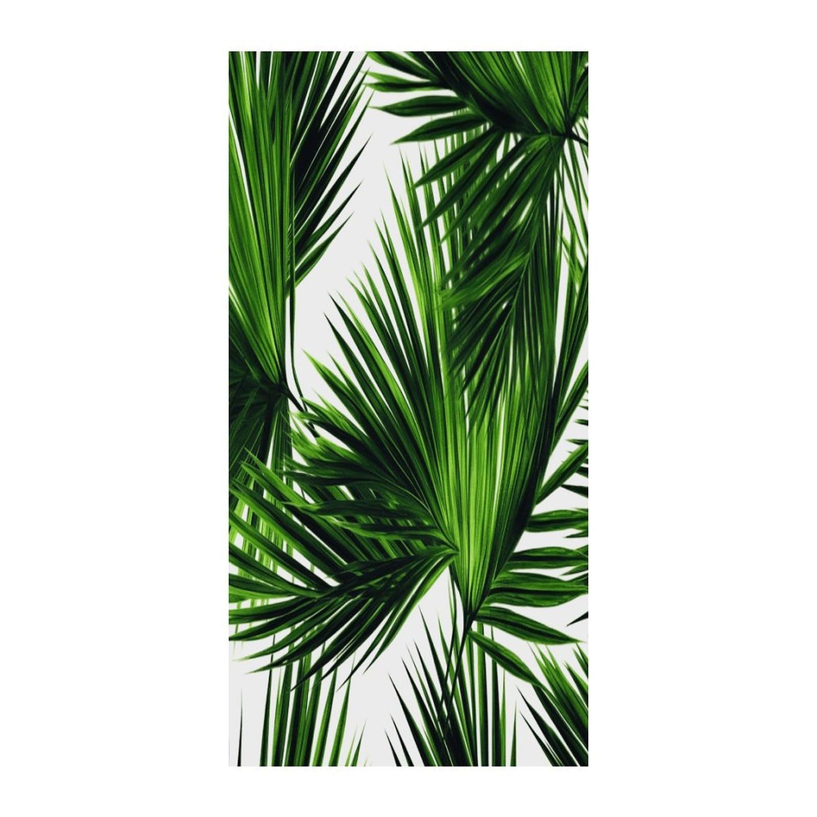 Fekiloot Style Palm Tree Green Leaves Door Curtain Room Divider Curtains