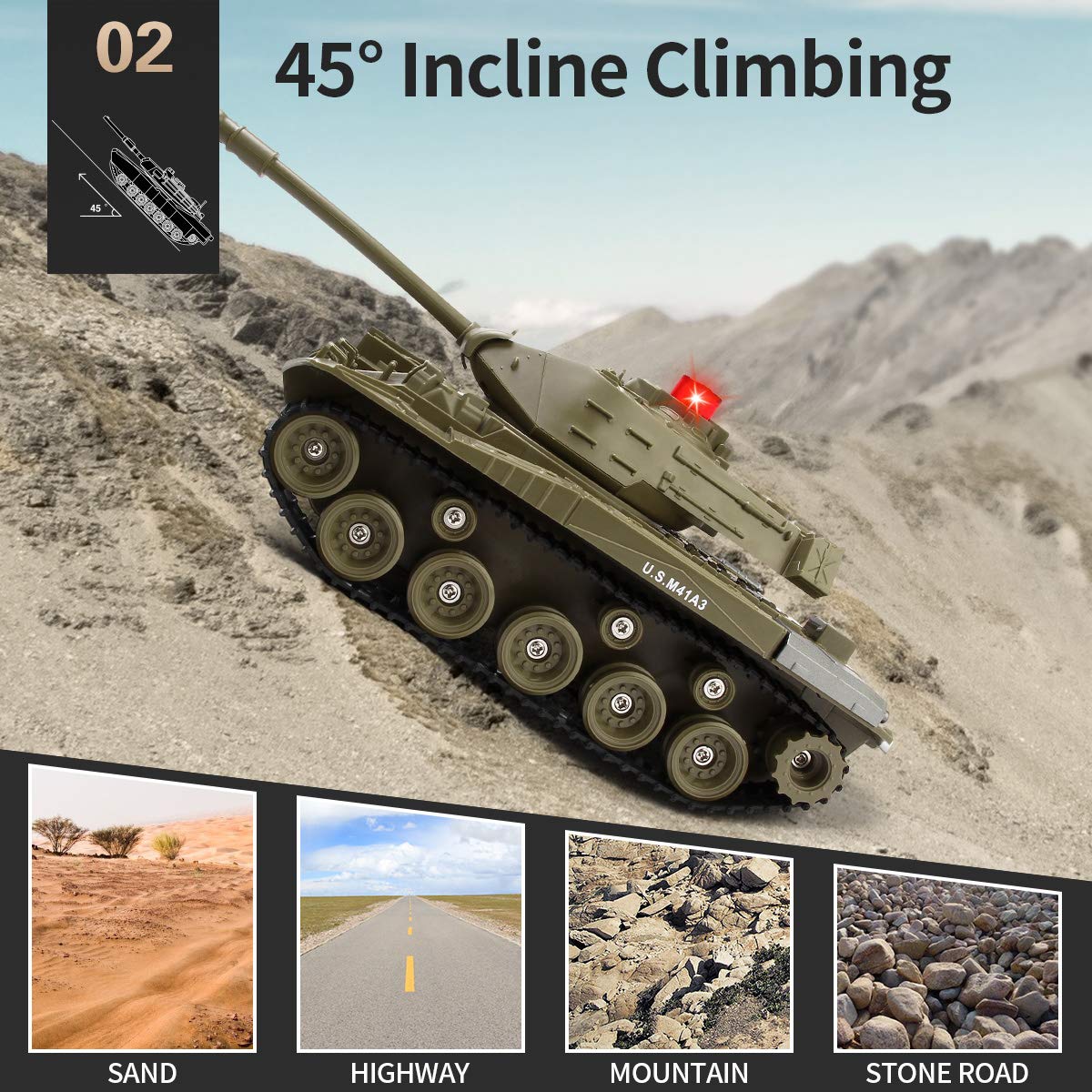 Buy RC Tank, 1/30 Remote Control Military Tank Toy That Shoots with