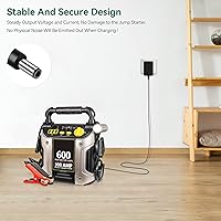 Vista 4 de FITE ON Cargador de 13.5 V compatible con Stanley 700 350 600 500 Peak Jump Starter; cable de alimentación de repuesto para cargador de arranque