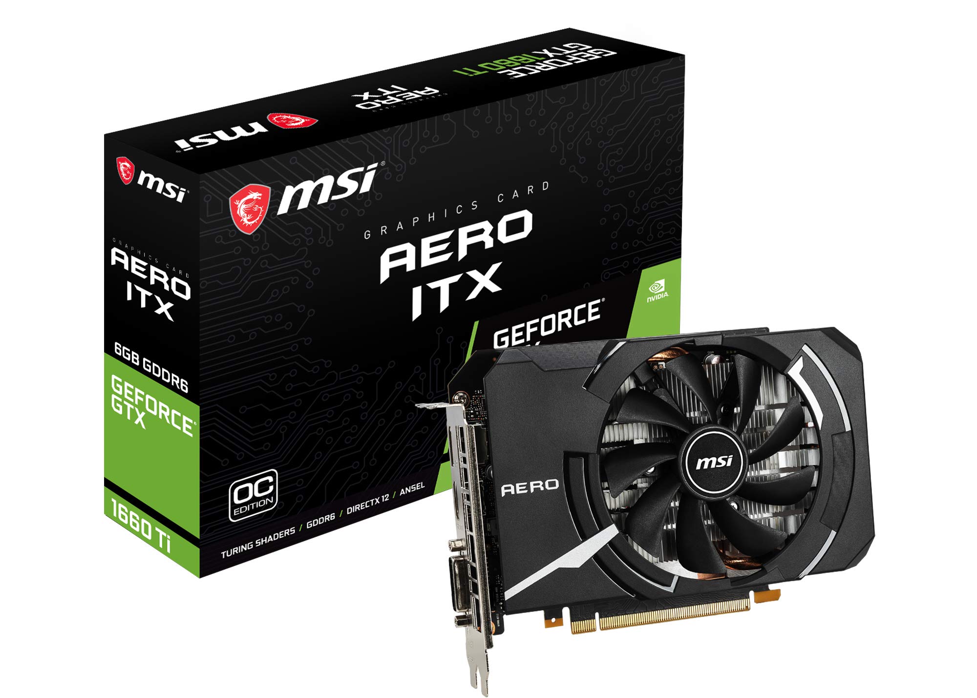 MSI GeForce GTX 1660 Ti AERO ITX 6G OC Graphics Board VD6893 