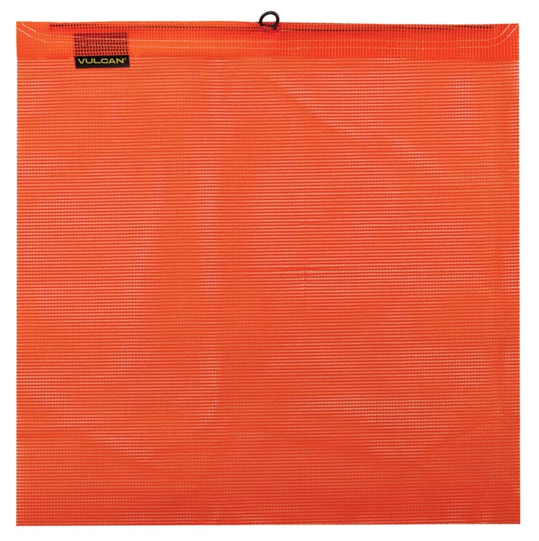VULCAN Safety Flag with Wire Loop - Bright Orange - Vinyl Coated Polyester Construction - 18 Inch x 18 Inch - 4 Pack