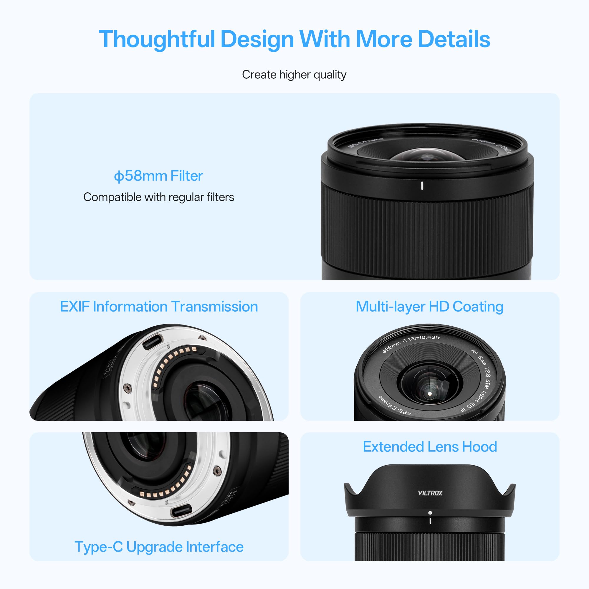VILTROX AF 9mm F2.8 Air Obiettivo per attacco Sony E, 113,8° ultragrandangolare STM prime messa a fuoco automatica obiettivo compatibile con Sony E-Mount a7IV a7RV a9II a7CII ZVE1 A1 a6700 a6400