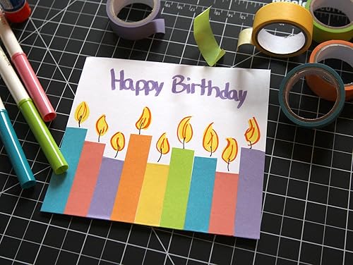 Miniatura 4 de Zink Juego de cintas washi coloridas con arco iris completo de colores pastel, 6 rollos de cinta para manualidades para proyectos de papel