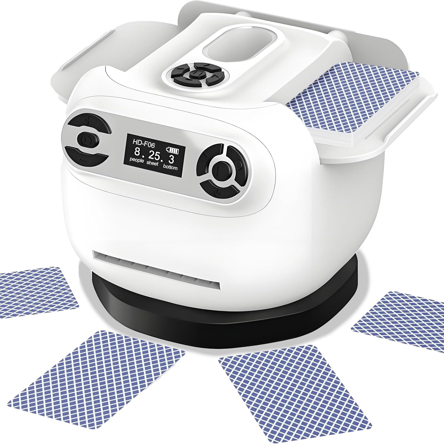 Denash Automatic Card Shuffler and Dealer,2-in-1 Smart Wireless Playing Card Shuffler Machine,360°Rotating Card Dealer for Various Poker Games