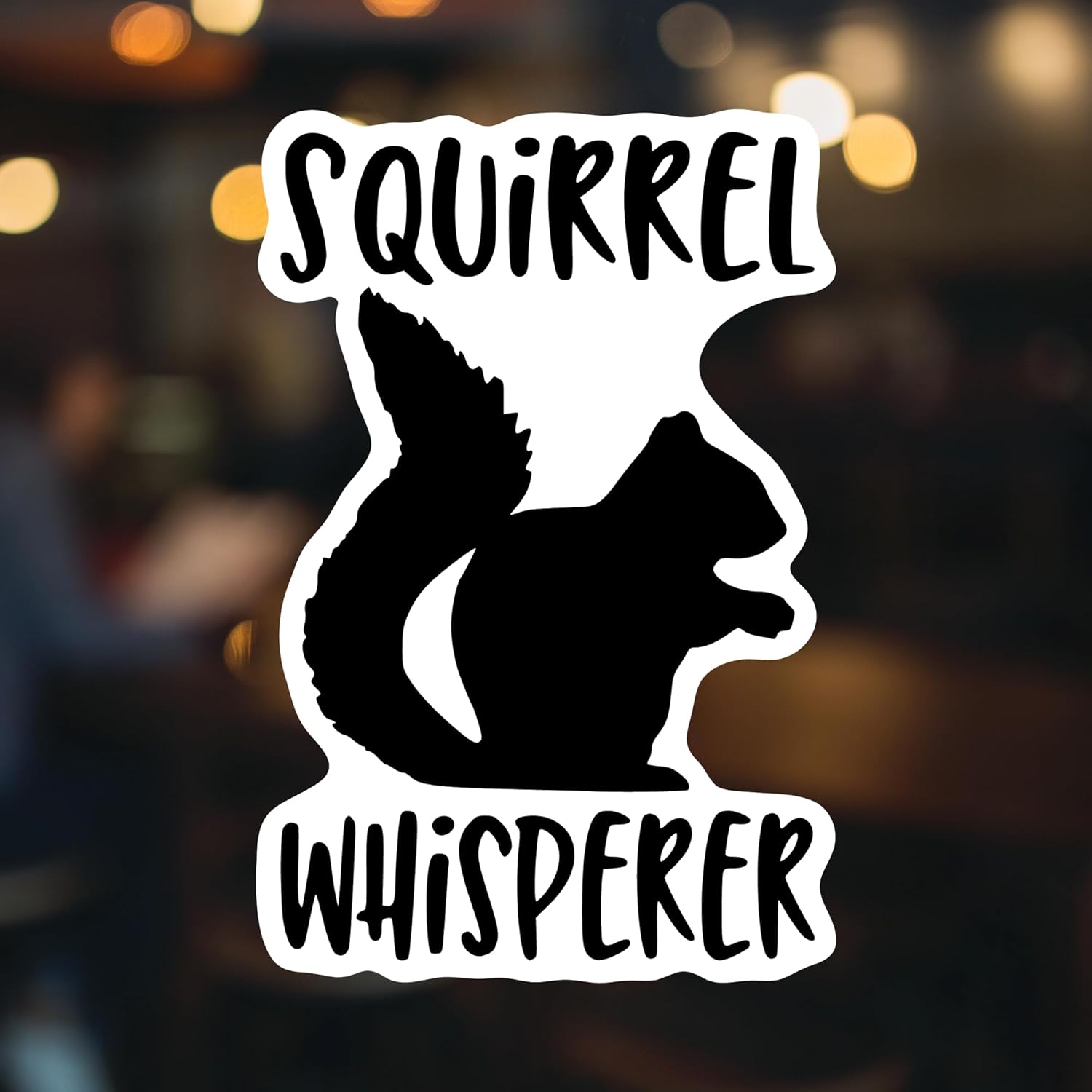 Squirrel Whisperer Vinyl Decal Sticker | Cars Trucks Vans SUVs Windows Walls Cups Laptops | Black with White Background | 5.5 Inch | KCD2379 - Image 2