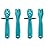 NUK Pretensil Dipper Spoon & Fork Set, Baby & Toddler Self-Feeding Utensils, Easy-Grip, Mess-Reducing Design, 4 Pack