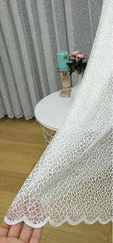 Evdepo Home Kırık Beyaz Seyrek Pileli Tül Perde 160 x 270 cm