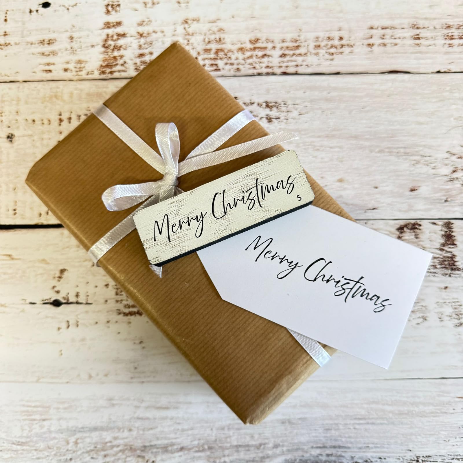 Merry Christmas Ink Craft Stamp – Holiday DIY Card Making, Gift Tags, Scrapbooking, Festive Paper Crafts
