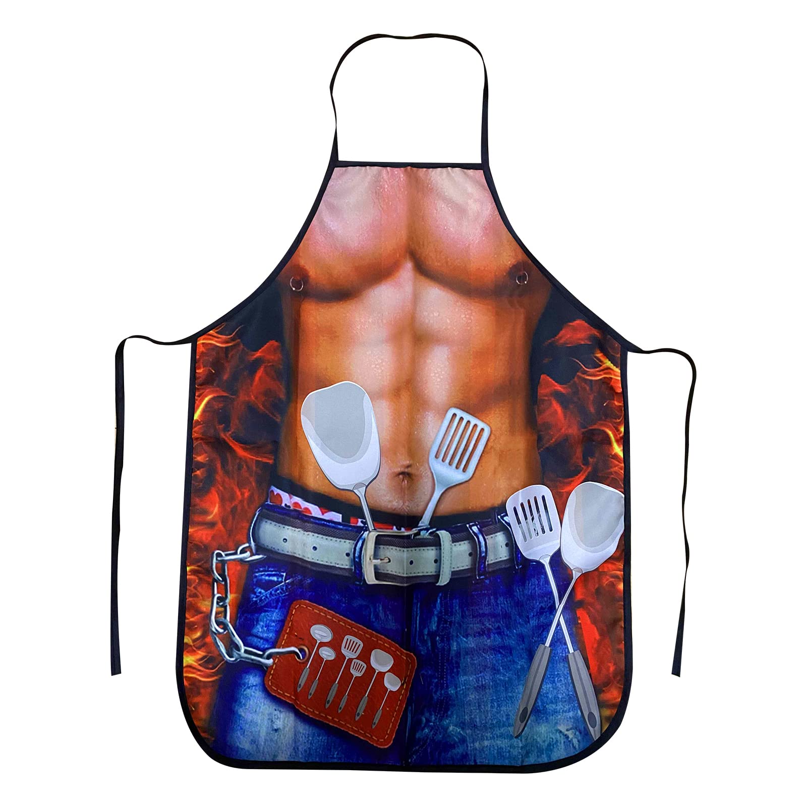 Delantal Cocina Hombre Divertido, Delantal Hombre Divertido Sexy de Cocina Fiesta de Barbacoa Regalo de Adultos