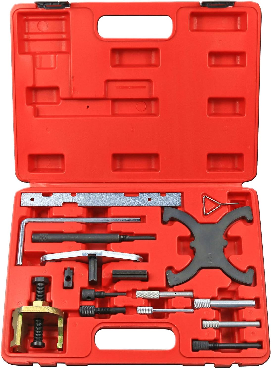 Highking ToolCompatible Engine Camshaft Alignment Timing Tool Kit CrankShaft Locking Tool for Mazda Ford 1.4 1.6 1.8 2.0