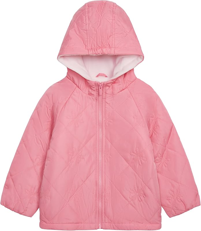 campera mediana acolchada Daisy Diamond con forro polar para niña