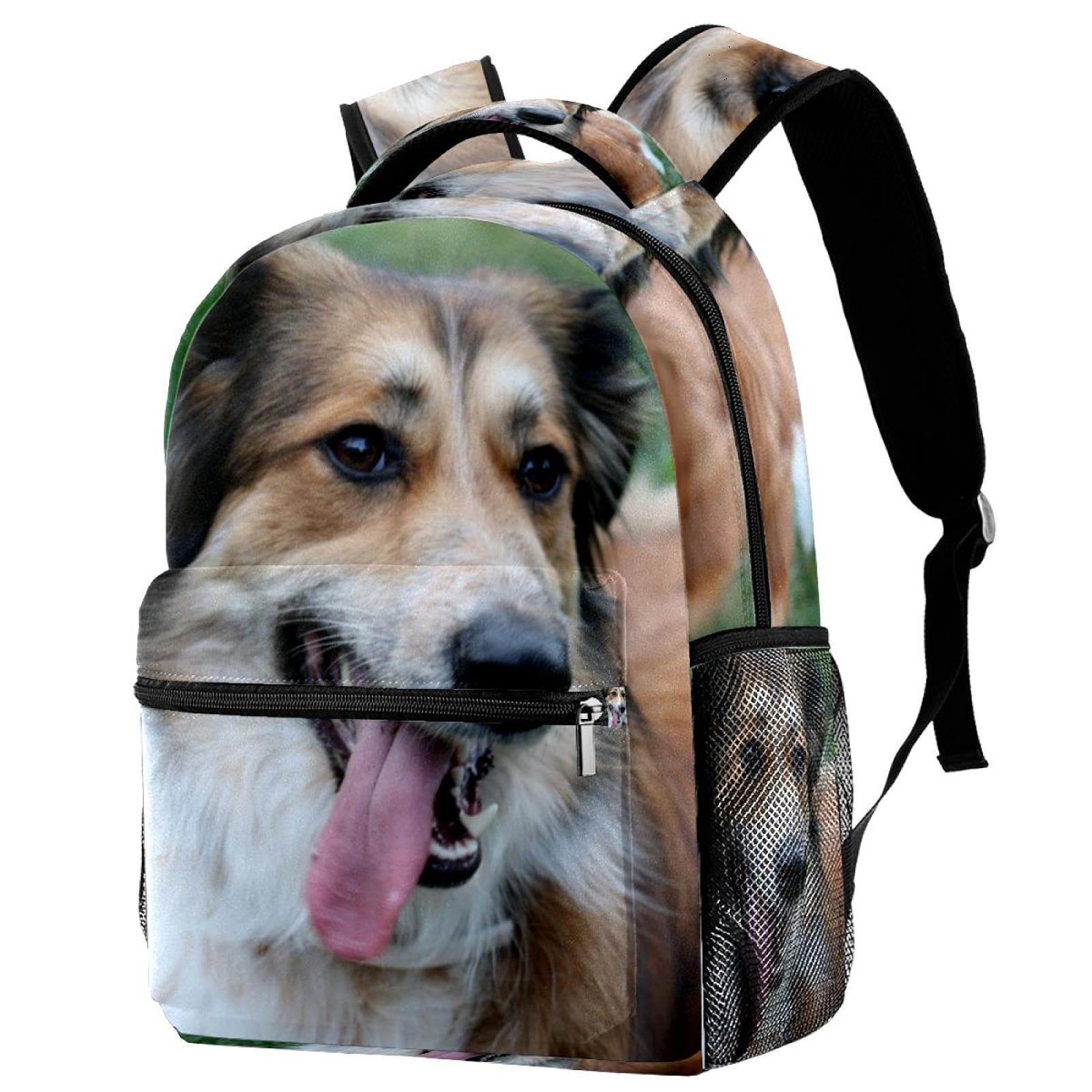 Sac à dos décontracté imprimé canin coloré unique pour femmes - 7