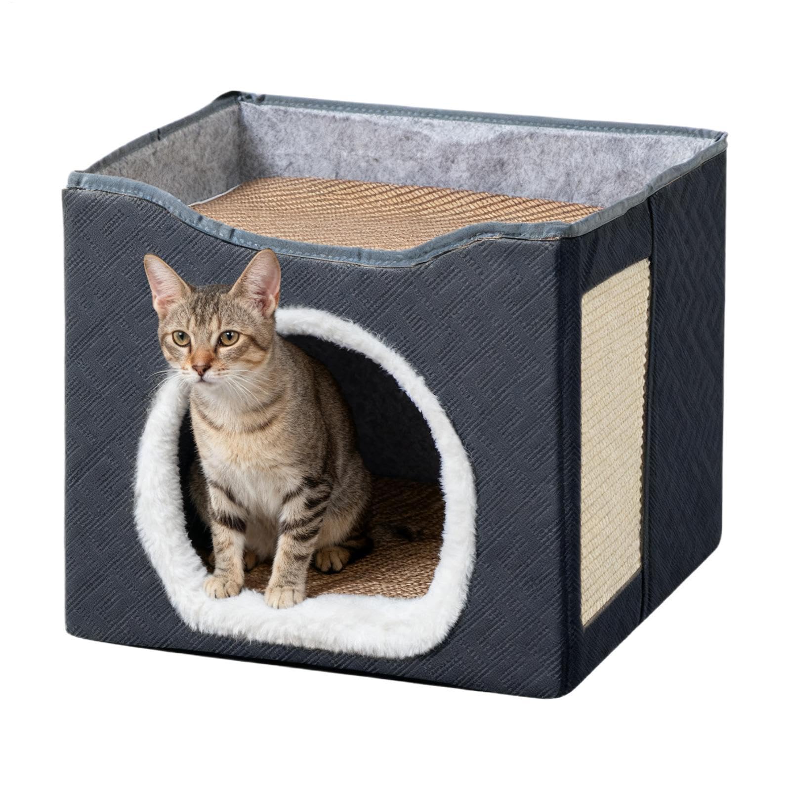 Per Gatti Cuccia Traspirante Semi-Chiusa Per Animali Domestici | Cucce Per Gatti Da Interno Per Piccoli E Grandi Da Balcone Cortili Giardino Cortile Fienile
