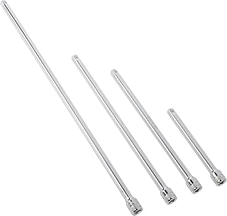 ARES 41009-4-Piece 3/8-Inch Drive Socket Extension Set - Includes 6-Inch, 10-Inch, 12-Inch and 18-Inch Extensions - Premium Chrome Vanadium Steel with Mirror Finish