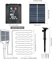 MEDOYOH 5m Napelemes Kender Kötél Fényfüzér 100 LED - 8 Világítási Mód, Fényerőszabályzás, Időzítő, IP67 Vízálló Kerti Dekoráció 6