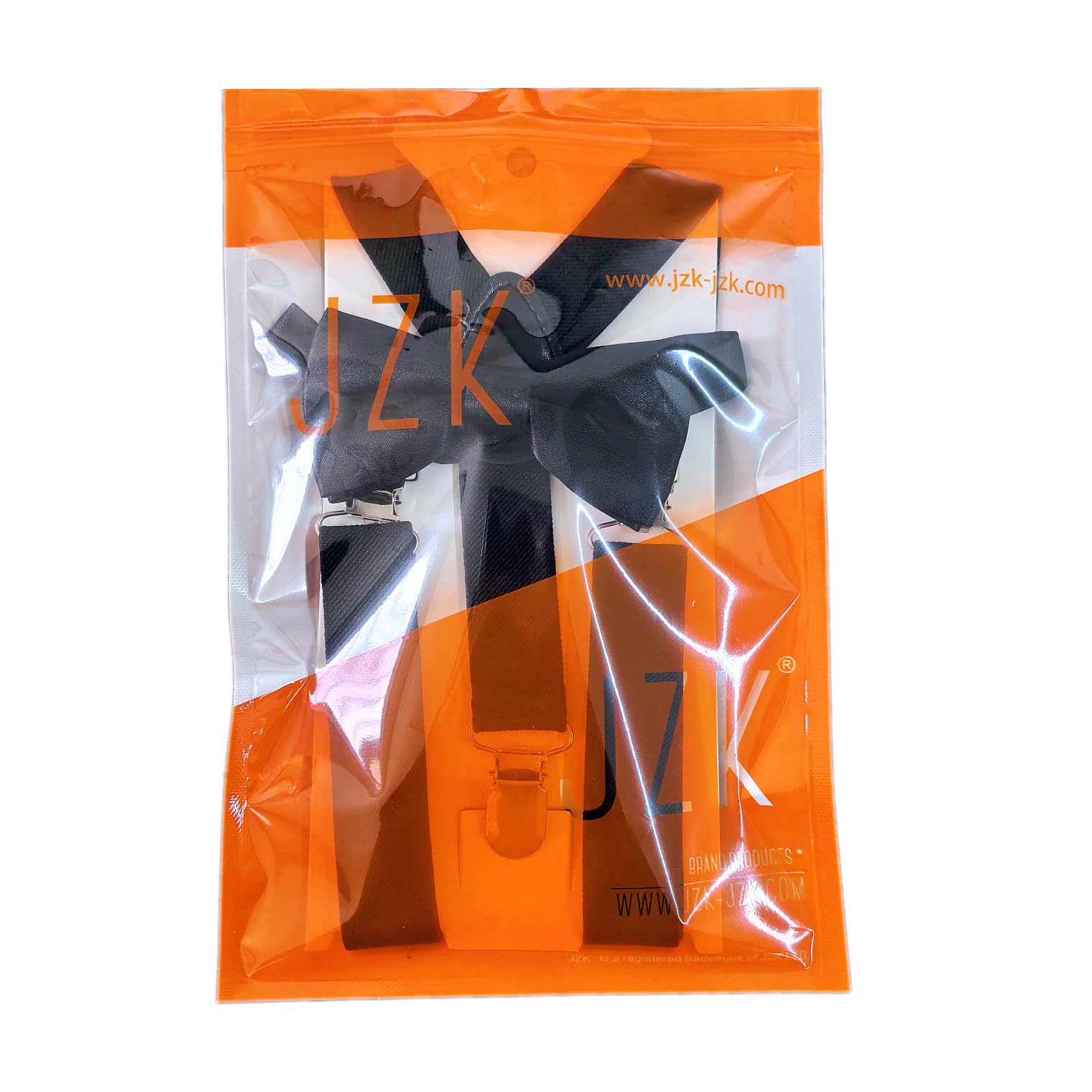 JZK Juego de pajarita y tirantes negros para niños 135 cm ajustables en forma de Y